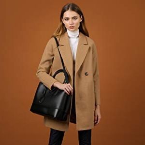 Notched Lapel Double Breasted Raglan Coat